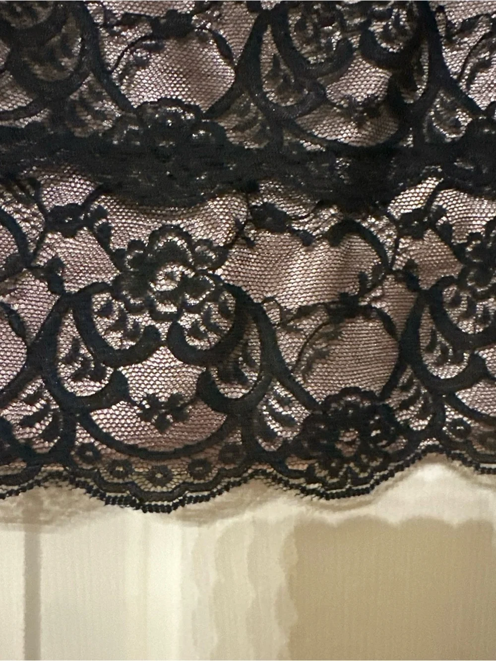 Dalia Black Lace Overlay A-Line Skirt